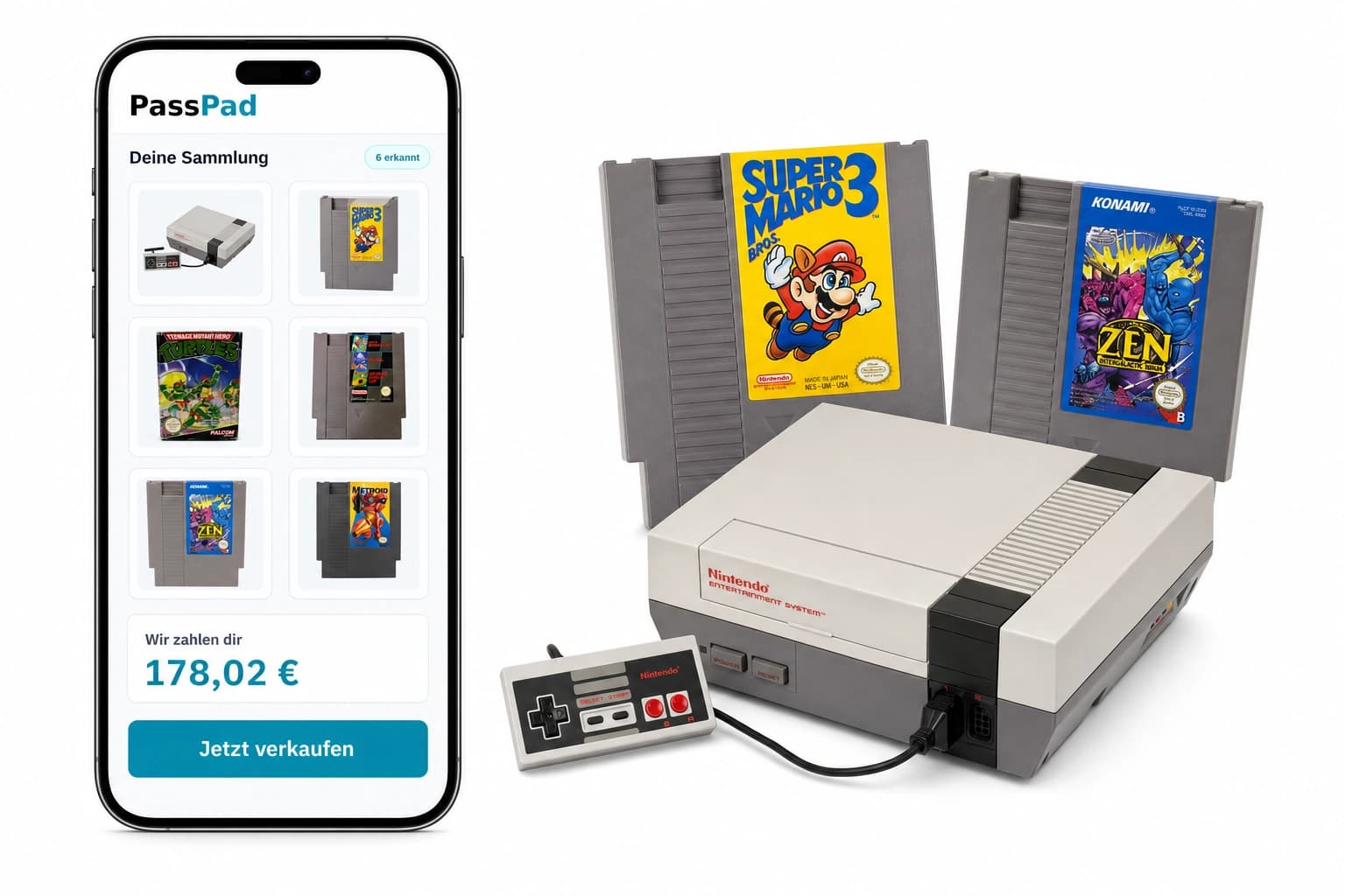 Nintendo Entertainment System Sammlung scannen und Ankaufspreis sehen