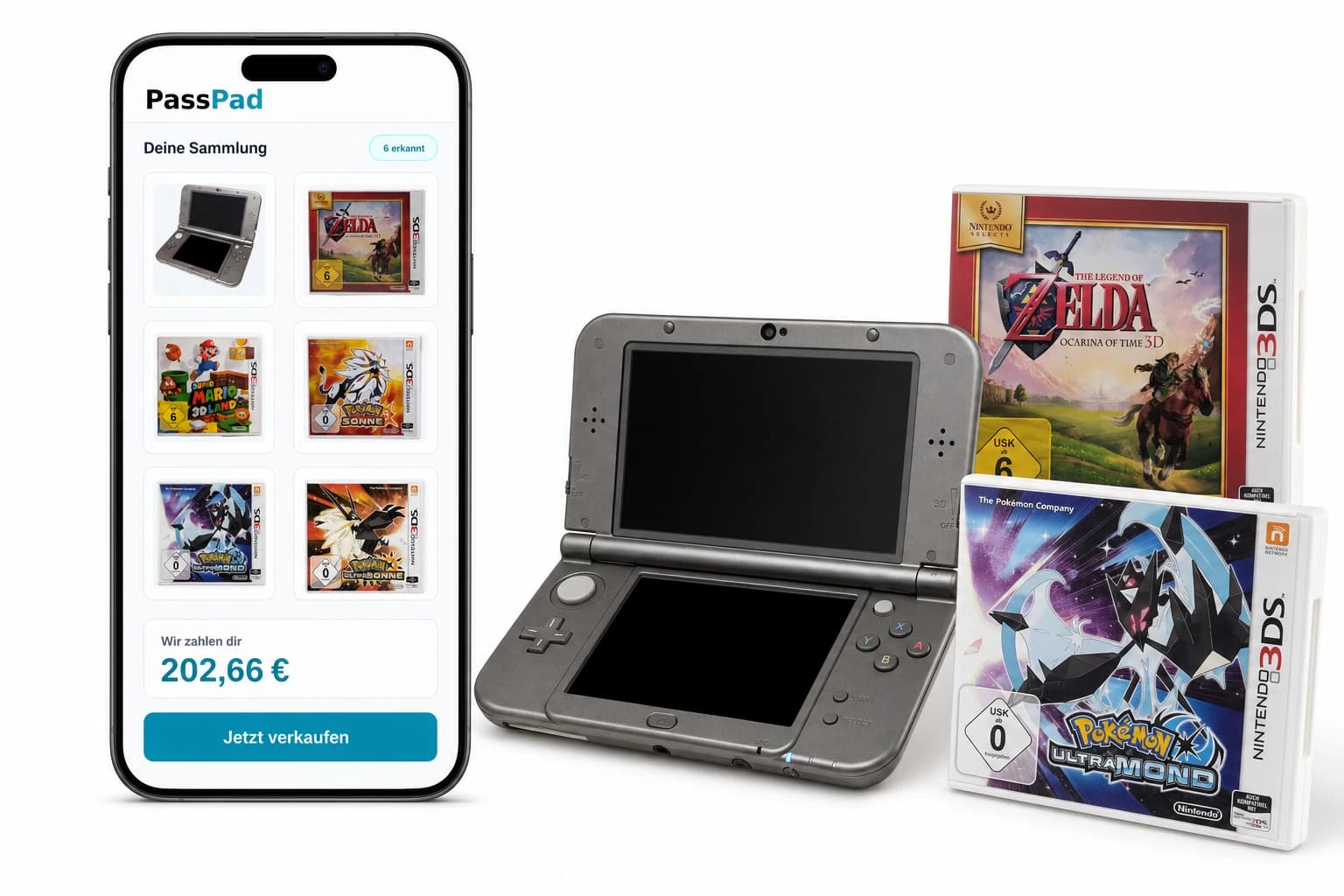 New Nintendo 3DS Sammlung scannen und Ankaufspreis sehen