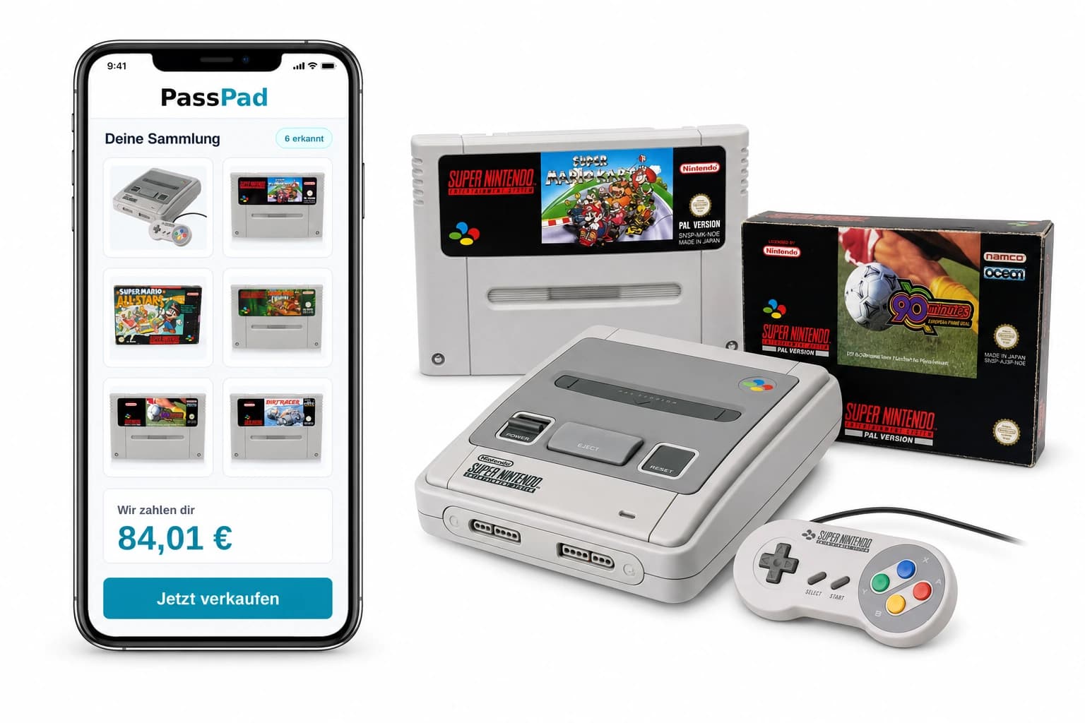 Super Nintendo Entertainment System Sammlung scannen und Ankaufspreis sehen