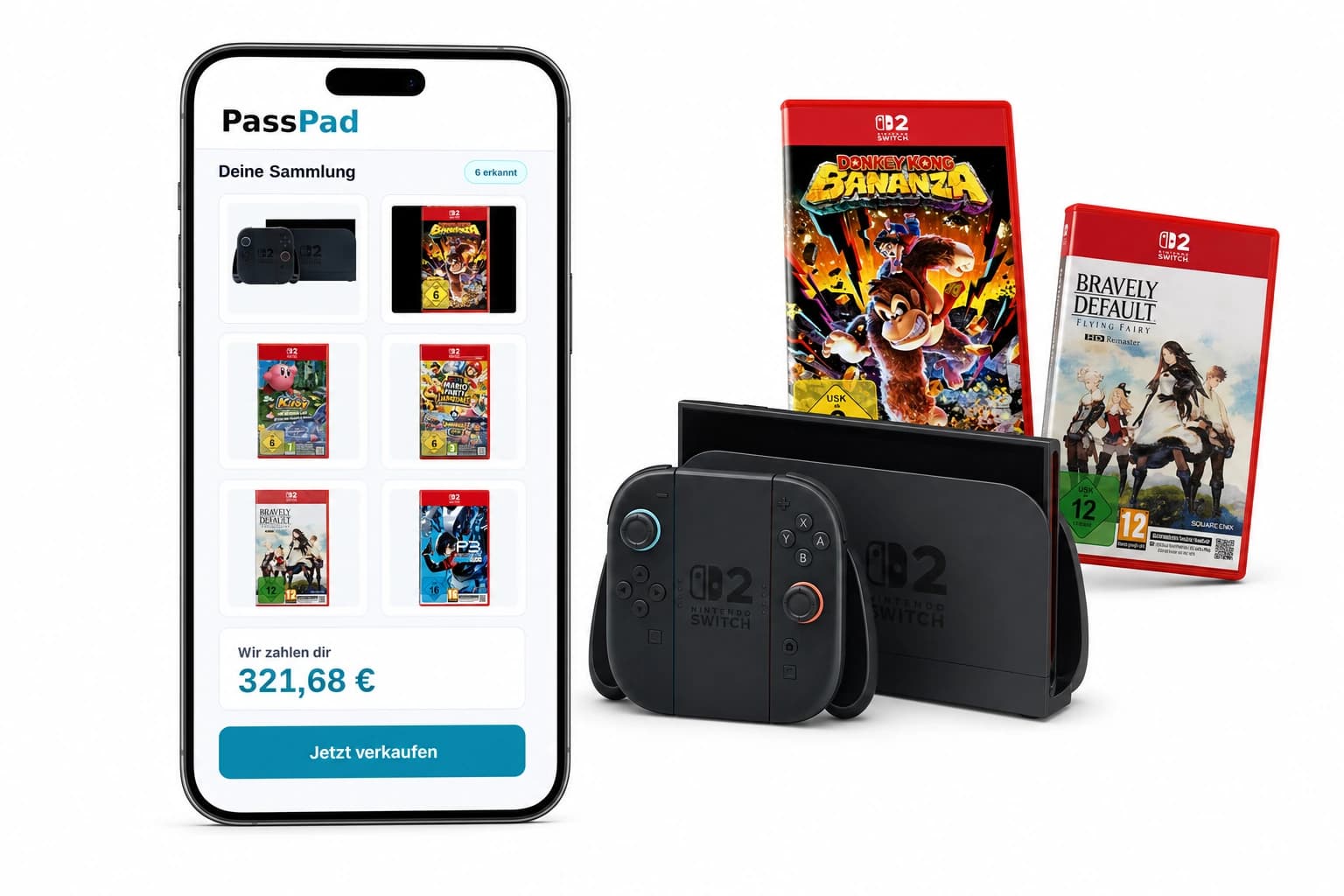 Nintendo Switch 2 Sammlung scannen und Ankaufspreis sehen
