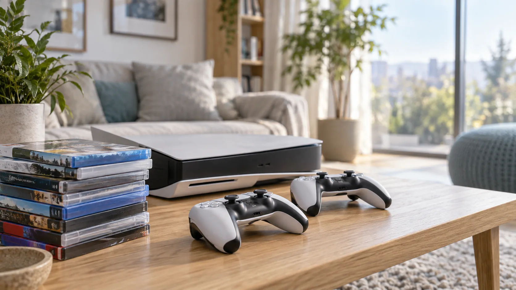 Spiele, Konsole und Controller bereit für den Foto-Scan