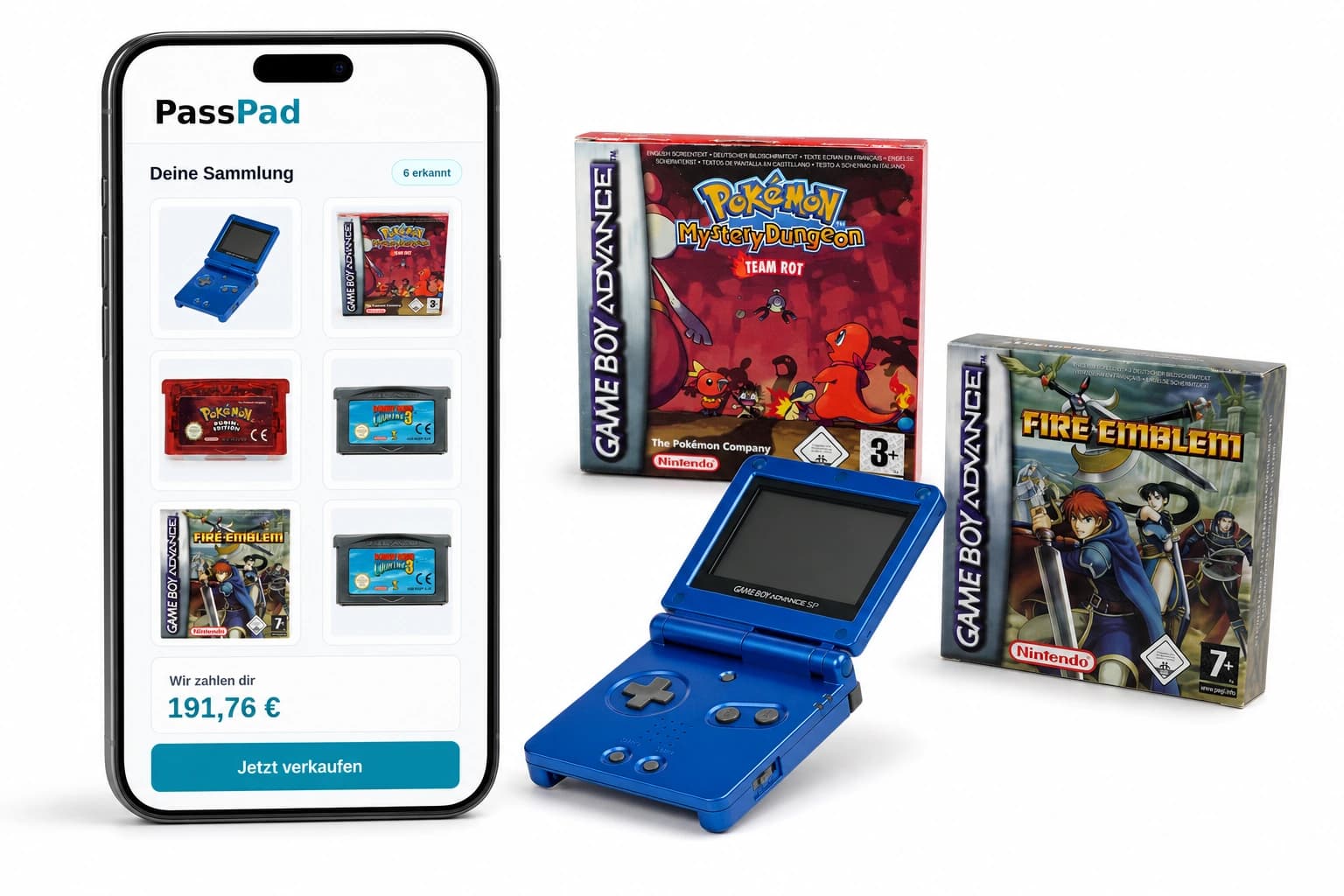 Game Boy Advance Sammlung scannen und Ankaufspreis sehen