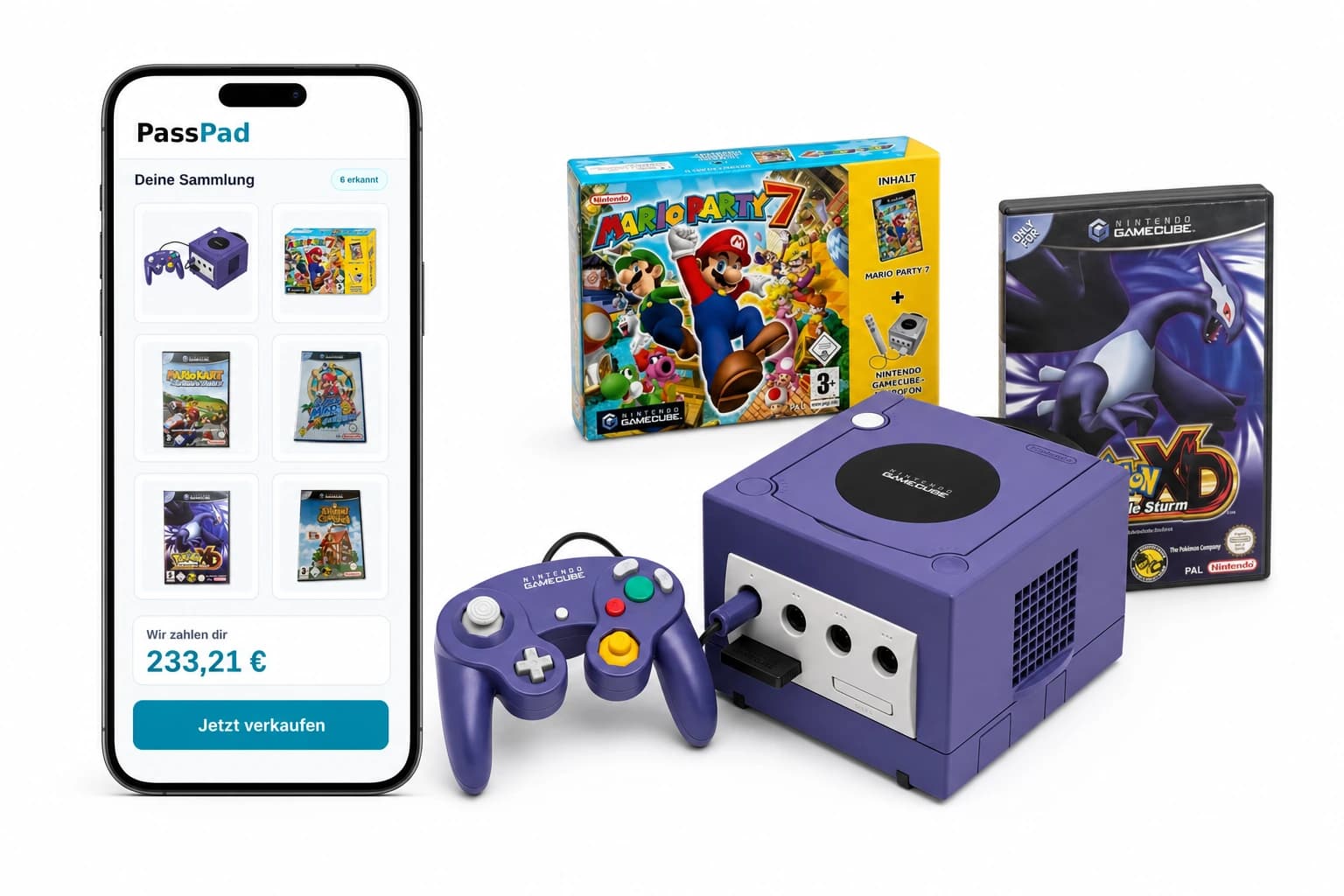 Nintendo GameCube Sammlung scannen und Ankaufspreis sehen