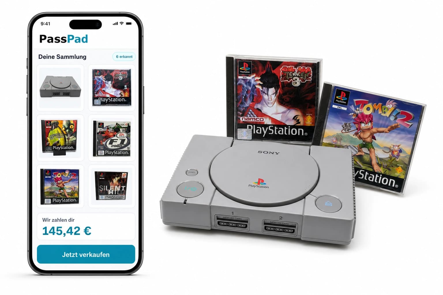 PlayStation Sammlung scannen und Ankaufspreis sehen