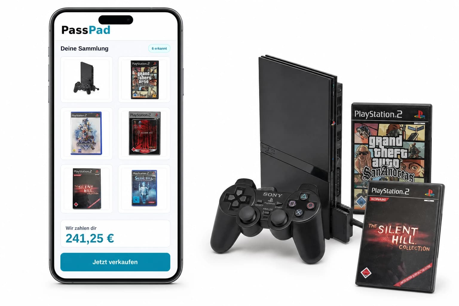 PlayStation 2 Sammlung scannen und Ankaufspreis sehen