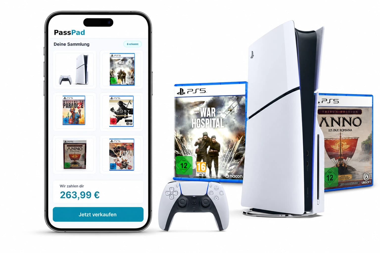 PlayStation 5 Sammlung scannen und Ankaufspreis sehen