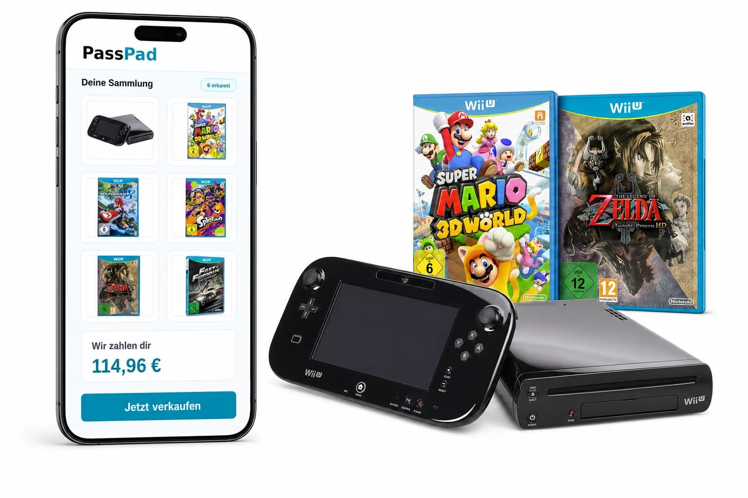 Wii U Sammlung scannen und Ankaufspreis sehen