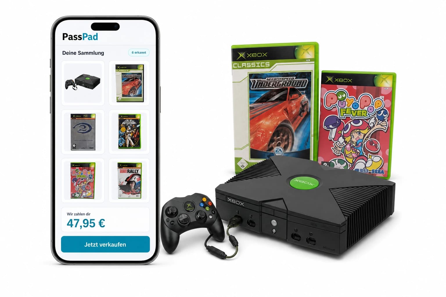 Xbox Sammlung scannen und Ankaufspreis sehen